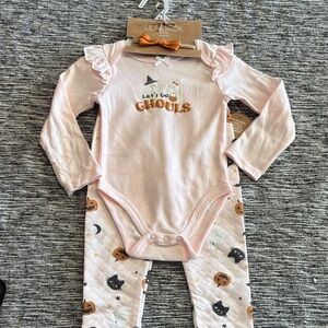 Pink Halloween Girls 3 Piece set Lila and Jack